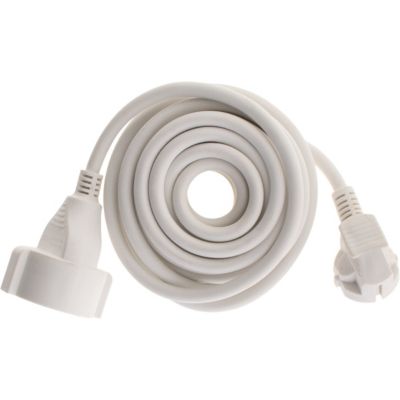 Rallonge Schuko HO5VV-F 3G1,5mm² 5m - blanc - Zenitech