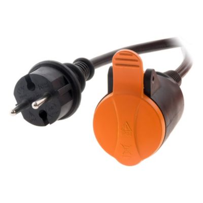 Rallonge étanche 25m clip de fixation orange Zenitech