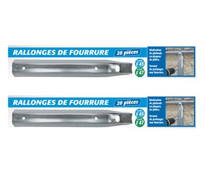 Rallonges de Fourrure Universelle Semin F45/F47, 30 cm, Boîte de 20 (lot de 2)