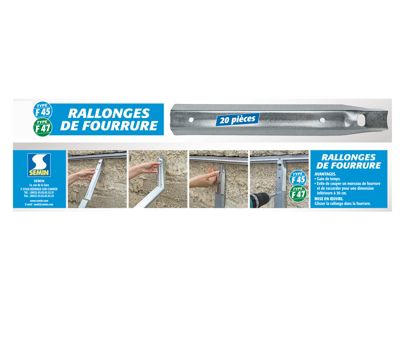 Rallonges de Fourrure Universelle Semin F45/F47, 30 cm, Boîte de 20 (lot de 2)