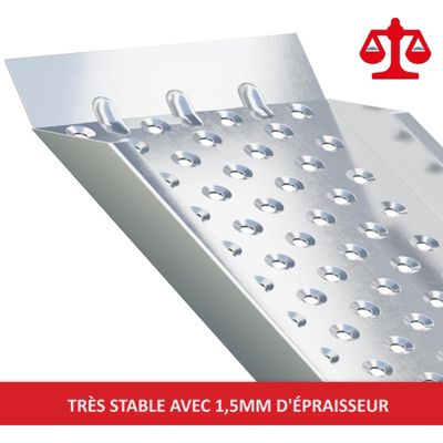 Rampe Aluminium de chargement 2 pièces total 400kg inclus sangles de tension