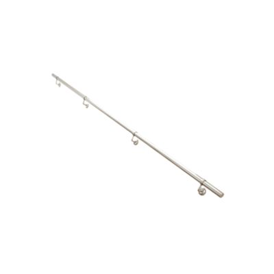 Rampe arrondie pour escalier FORTIA acier argent