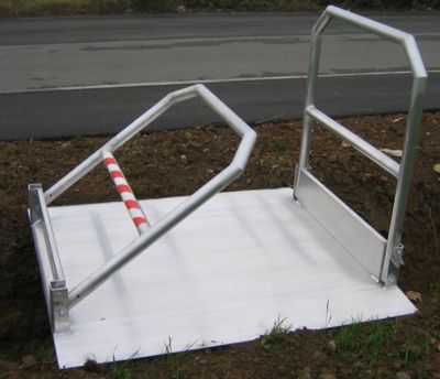 Rampe d'accès chantier de 1m25 de large - charge max 1500kg pour empattement 1000mm - Prix Unitaire - MP26/12U