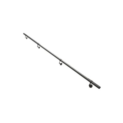 Rampe d'escalier arrondie en acier noir mat Ø40 mm L.3,6 m, Fortia