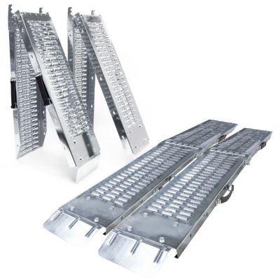 Rampe de chargement pliable  Lot de 2 pcs en acier galvanise 160cm VOUNOT
