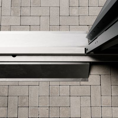 Rampe de seuil de porte pour abri de jardin en aluminium 2 vantaux Ecostar