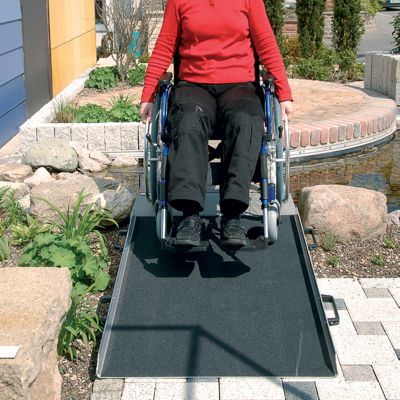 Rampe PMR réglable Longueur 500mm / Largeur 760mm - Hauteur à franchir entre 30 et 80mm - SBK-N12