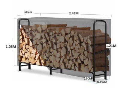 Toile Pour Bois De Chauffage Housse De Protection Pour Bûches De Bois De Chauffage - En Tissu Oxford 210D - Imperméable Et Résistant Aux Intempéries - Rangement Sec Rangement Buche