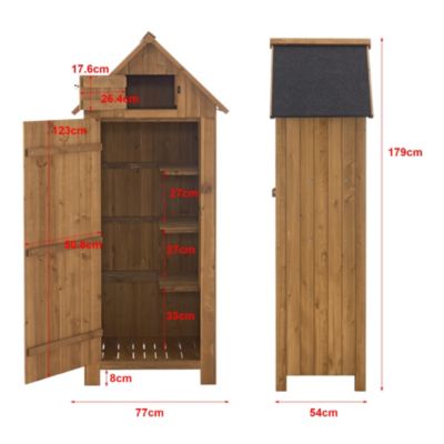 Range-Bûches à Toit Bitumé Ottrott en Bois 179 x 77 x 54 cm en.casa