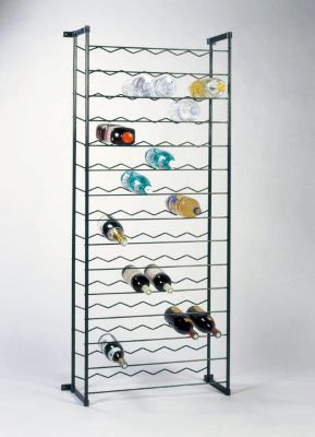 Casier range bouteilles en métal plastifié noir 144 bouteilles - Tom Press