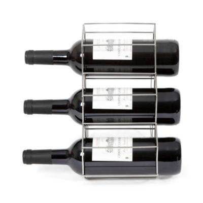 Range-bouteilles métal argent, 6 compartiments