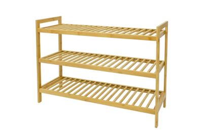 Range chaussures 3 niveaux bambou Castorama