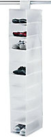 Range-chaussures à suspendre Snow blanc 9 cases 15 x 30 x 128 cm