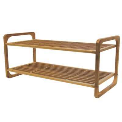 Rangechaussures en bambou 2 niveaux Castorama
