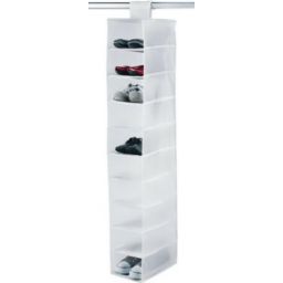 Range-chaussures à suspendre Snow blanc 9 cases 15 x 30 x 128 cm