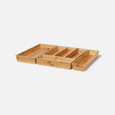 Range couverts GoodHome Nitaki bambou 10 x 42 cm, 1 compartiment