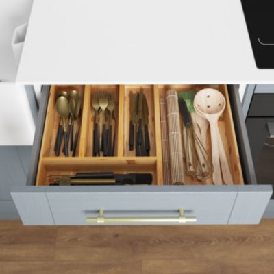 Range couverts GoodHome Nitaki bambou 30 x 42 cm, 4 compartiments