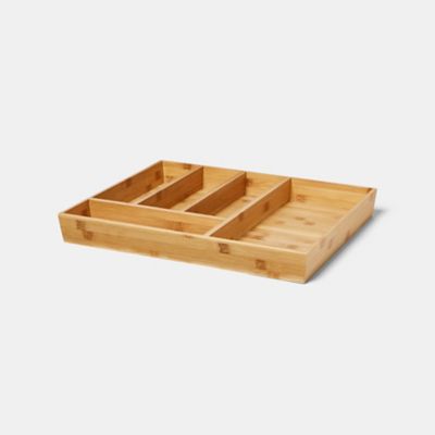 Range couverts GoodHome Nitaki bambou 50 x 42 cm, 5 compartiments