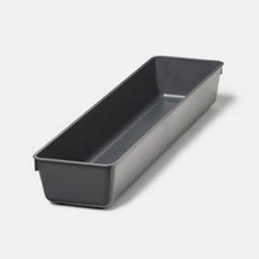 WENKO Range Couvert tiroir, rangement couverts tiroir cuisine 5  compartiments, Plastique, 23x32.5x4.5 cm, transparent - gris