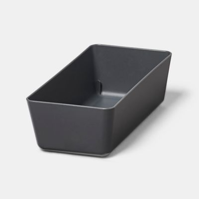 Range couverts GoodHome Nitaki gris 18 x 9 cm, 1 compartiment