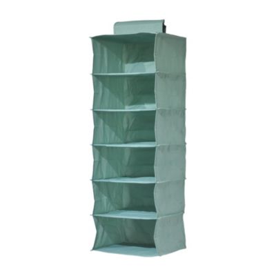 Range-pulls à suspendre 6 cases H. 90 cm x L. 30 cm Pratiks vert d'eau