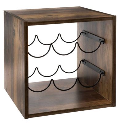 Rangement 6 bouteilles indus Effet bois foncé Mix N' Modul - 5Five