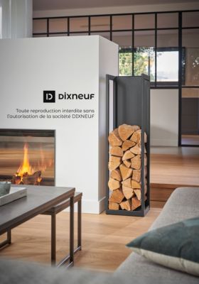 Support Bûches Noir Rangement Bûches Métal Relaxdays - 91x123x19,5 Cm - Noir - Intérieur/extérieur - 100 Kg Charge Meuble Bûches Garage Cave