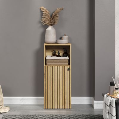 Rangement bas de salle de bain 1 porte et 1 niche L40 cm - PUREBLISS