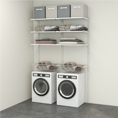 Rangement buanderie 2 colonnes avec 2 paniers H. 200 x L. 132 x P. 40