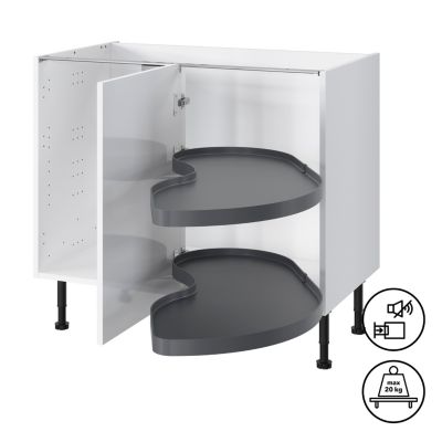 Rangement coulissant d'angle pour meuble de cuisine GoodHome Pebre 100 cm, droite