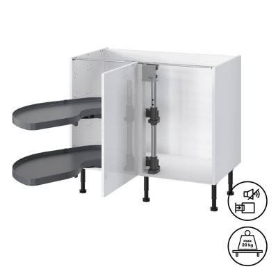 Rangement coulissant d'angle pour meuble de cuisine GoodHome Pebre 100 cm, gauche
