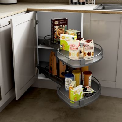 Rangement coulissant d'angle pour meuble de cuisine GoodHome Pebre 100 cm