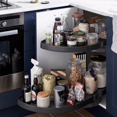Rangement coulissant d'angle pour meuble de cuisine GoodHome Pebre 80 cm, droite