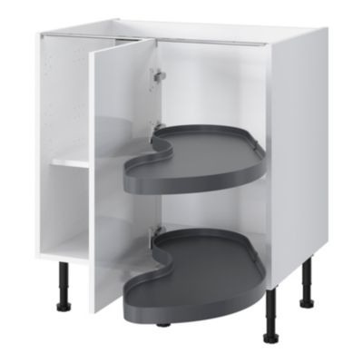 Rangement coulissant d'angle pour meuble de cuisine GoodHome Pebre 80 cm, droite