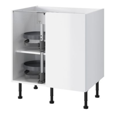 Rangement coulissant d'angle pour meuble de cuisine GoodHome Pebre 80 cm, droite