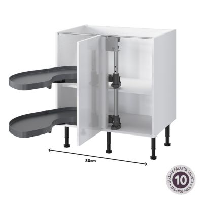 Rangement coulissant d'angle pour meuble de cuisine GoodHome Pebre 80 cm, gauche