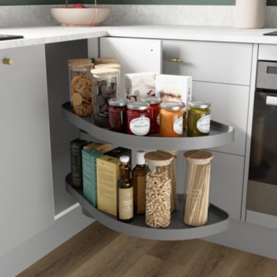 Rangement coulissant d'angle pour meuble de cuisine GoodHome Pebre 80 cm, gauche