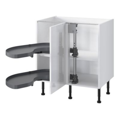Rangement coulissant d'angle pour meuble de cuisine GoodHome Pebre 80 cm, gauche