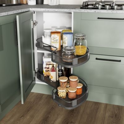 Rangement coulissant d'angle pour meuble de cuisine GoodHome Pebre 80 cm