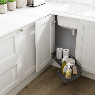 Rangement coulissant d'angle pour meuble de cuisine GoodHome Pebre 80 cm