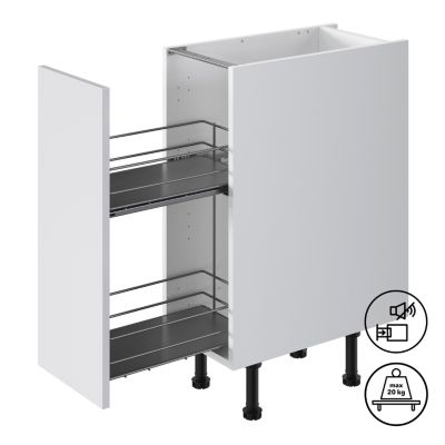 Rangement coulissant pour meuble de cuisine GoodHome Pebre 30 cm, 2 niveaux