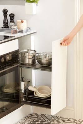 Rangement coulissant pour meuble de cuisine GoodHome Pebre 30 cm, 2 niveaux