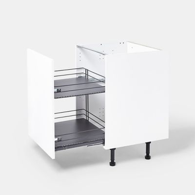Rangement coulissant pour meuble de cuisine GoodHome Pebre 30 cm, 2 niveaux