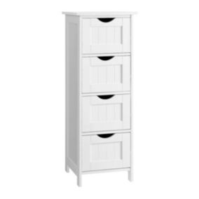 Rangement de salle de bain Blanc avec 4 tiroirs - L30 cm