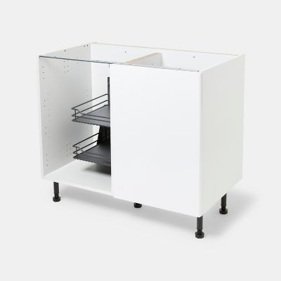 Rangement coulissant pour meuble de cuisine GoodHome Pebre 40 cm, 2 niveaux