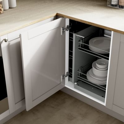 Rangement intérieur coulissant d'angle droit pour meuble de cuisine GoodHome Pebre 100 cm