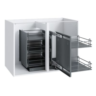 Rangement intérieur coulissant d'angle droit pour meuble de cuisine GoodHome Pebre 100 cm