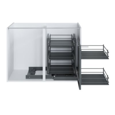 Rangement intérieur coulissant d'angle droit pour meuble de cuisine GoodHome Pebre 100 cm