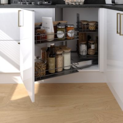 Rangement intérieur coulissant d'angle droit pour meuble de cuisine GoodHome Pebre 50 cm