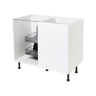 Rangement intérieur coulissant d'angle droit pour meuble de cuisine GoodHome Pebre 50 cm